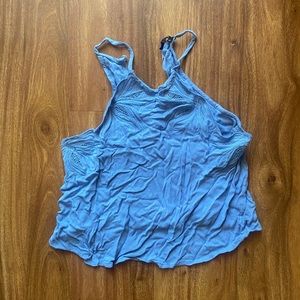 Kendall & Kylie cropped powder blue tank